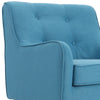 Tilo Accent Lounge Armchair | Blue Fabric | Splayed Birch Wood Legs