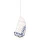 Kiwi Hanging Basket Chair w Chain, Egg Shape, Rattan Weaving, White