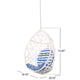 Kiwi Hanging Basket Chair w Chain, Egg Shape, Rattan Weaving, White