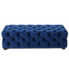 Puro Ottoman Bench | 51" | Button Tufted | Plush Navy Blue Velvet