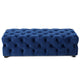 Puro Ottoman Bench | 51" | Button Tufted | Plush Navy Blue Velvet