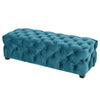 Puro Ottoman Bench | 51" | Button Tufted | Plush Teal Blue Velvet