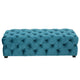 Puro Ottoman Bench | 51" | Button Tufted | Plush Teal Blue Velvet
