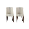 Dining Chair Set of 2, Nailhead Accents, Beige, Brown Rubberwood Legs