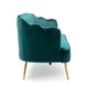 Nika Sofa | Modern Channel Stitching | 76" | Lush Teal Green Velvet