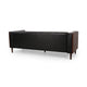 Biya Sofa | 90" | Chesterfield Tufted Black Faux Leather | 2 Pillows
