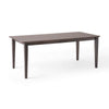 Dining Table | 76" Rectangular | Curved Corners | Brown Rubberwood