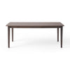 Dining Table | 76" Rectangular | Curved Corners | Brown Rubberwood