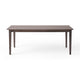 Dining Table | 76" Rectangular | Curved Corners | Brown Rubberwood