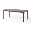 Dining Table | 76" Rectangular | Curved Corners | Brown Rubberwood