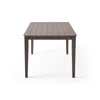 Dining Table | 76" Rectangular | Curved Corners | Brown Rubberwood