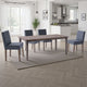 Dining Table | 76" Rectangular | Curved Corners | Brown Rubberwood