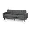 Apex Sofa | 3 Seater | 83" | Classic Button Tufted | Dark Gray Fabric