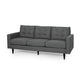 Apex Sofa | 3 Seater | 83" | Classic Button Tufted | Dark Gray Fabric