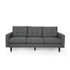 Apex Sofa | 3 Seater | 83" | Classic Button Tufted | Dark Gray Fabric