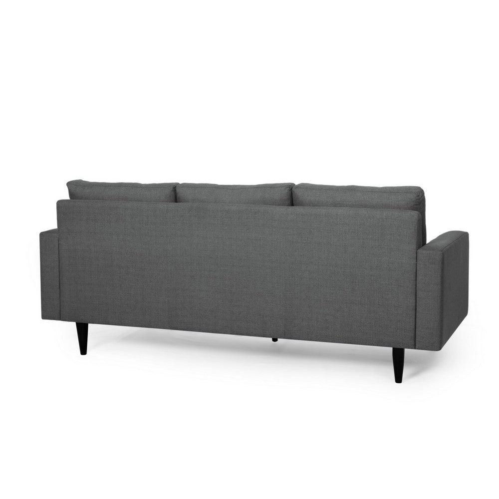 Apex Sofa | 3 Seater | 83" | Classic Button Tufted | Dark Gray Fabric