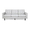 Apex Sofa 3 Seater 83 Inch Modern Button Tufted Light Gray Fabric BM327044