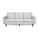 Apex Sofa 3 Seater 83 Inch Modern Button Tufted Light Gray Fabric BM327044