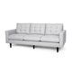 Apex Sofa, 3 Seater, 83 Inch, Modern Button Tufted, Light Gray Fabric