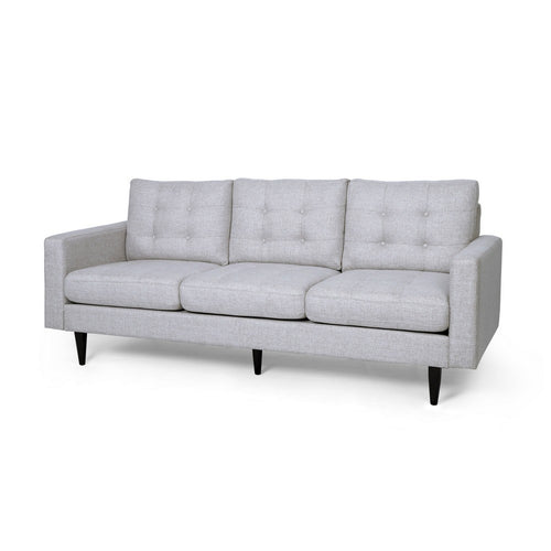 Apex Sofa | 3 Seater | 83" | Modern Button Tufted | Beige Fabric