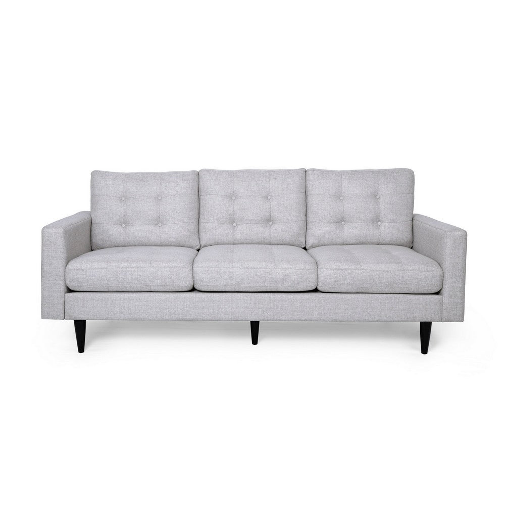 Apex Sofa | 3 Seater | 83" | Modern Button Tufted | Beige Fabric