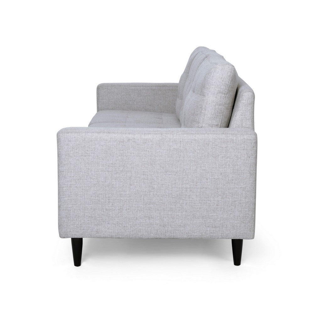 Apex Sofa | 3 Seater | 83" | Modern Button Tufted | Beige Fabric
