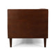 Biya Sofa | 3 Seater | 90" | Tufted Brown Faux Leather | 2 Pillows