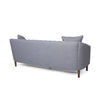 Troc Sofa | Retro Channel Stitching | 85" Solid Wood | Light Gray