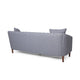 Troc Sofa | Retro Channel Stitching | 85" Solid Wood | Light Gray