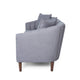 Troc Sofa | Retro Channel Stitching | 85" Solid Wood | Light Gray