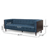 Yuro Sofa | 3 Seater | Chesterfield Button Tufted | 90" | Blue Fabric