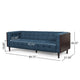 Yuro Sofa | 3 Seater | Chesterfield Button Tufted | 90" | Blue Fabric