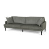 Foli Sofa | 96" | Rubberwood Tapered Legs | Transitional Taupe Gray