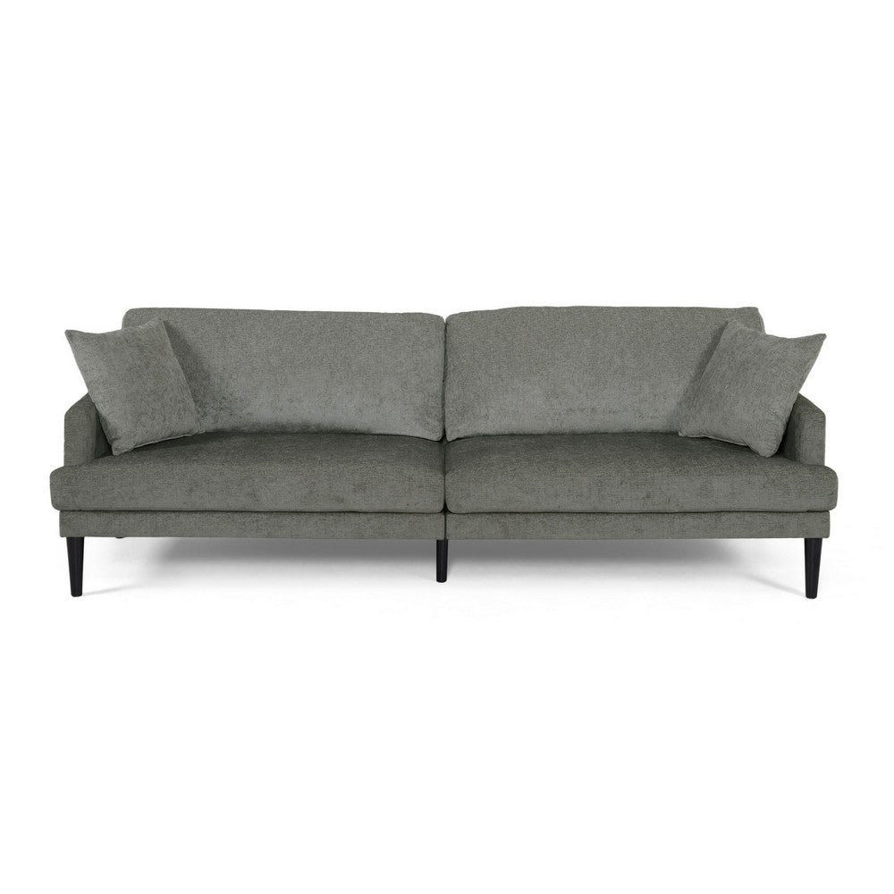 Foli Sofa | 96" | Rubberwood Tapered Legs | Transitional Taupe Gray