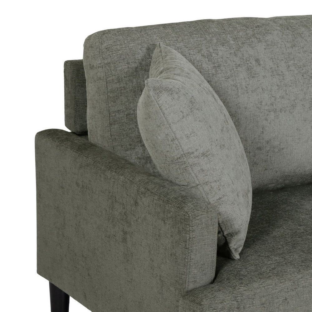 Foli Sofa | 96" | Rubberwood Tapered Legs | Transitional Taupe Gray