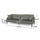 Foli Sofa | 96" | Rubberwood Tapered Legs | Transitional Taupe Gray
