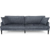 Foli Sofa | Tapered Legs | 96" | Plush Bench Seats | Dark Blue Fabric
