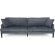 Foli Sofa | Tapered Legs | 96" | Plush Bench Seats | Dark Blue Fabric