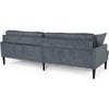 Foli Sofa | Tapered Legs | 96" | Plush Bench Seats | Dark Blue Fabric