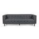 Yuro Sofa | 3 Seater | Chesterfield Button Tufted | 90" | Gray Fabric