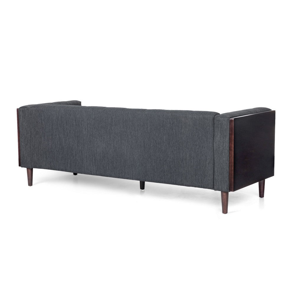 Yuro Sofa | 3 Seater | Chesterfield Button Tufted | 90" | Gray Fabric