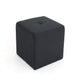 Liasa Footstool Ottoman | Charcoal Gray Fabric | Rubberwood | 17 Inch