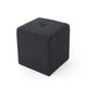 Liasa Footstool Ottoman | Charcoal Gray Fabric | Rubberwood | 17 Inch