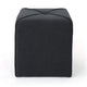 Liasa Footstool Ottoman | Charcoal Gray | Rubberwood Frame | 17 Inch