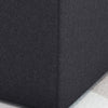 Liasa Footstool Ottoman | Charcoal Gray | Rubberwood Frame | 17 Inch