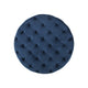 Vivan Ottoman | Tufted Blue Velvet | Soft Cushions | Round 40 Inch Top