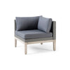 Loft Modular Corner Sofa Chair, Light Gray Acacia Wood, Rattan 29 Inch