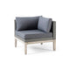 Loft Modular Corner Sofa Chair, Light Gray Acacia Wood, Rattan 29 Inch