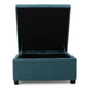 Carl Storage Ottoman | Teal Tufted Fabric | Soft Cushion | 35 Inch