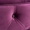 Keja Ottoman Tufted Fuchsia Pink Velvet Soft Cushion Round 30 Inch